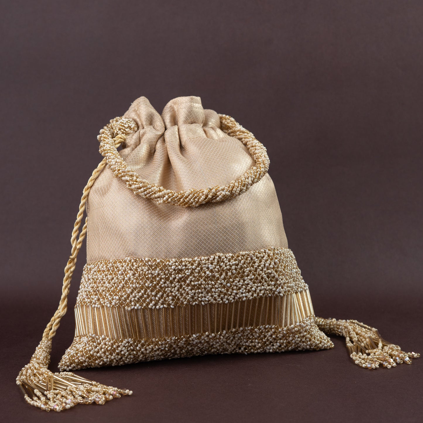 Brocade Silk & Beads Potli