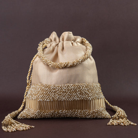 Brocade Silk & Beads Potli