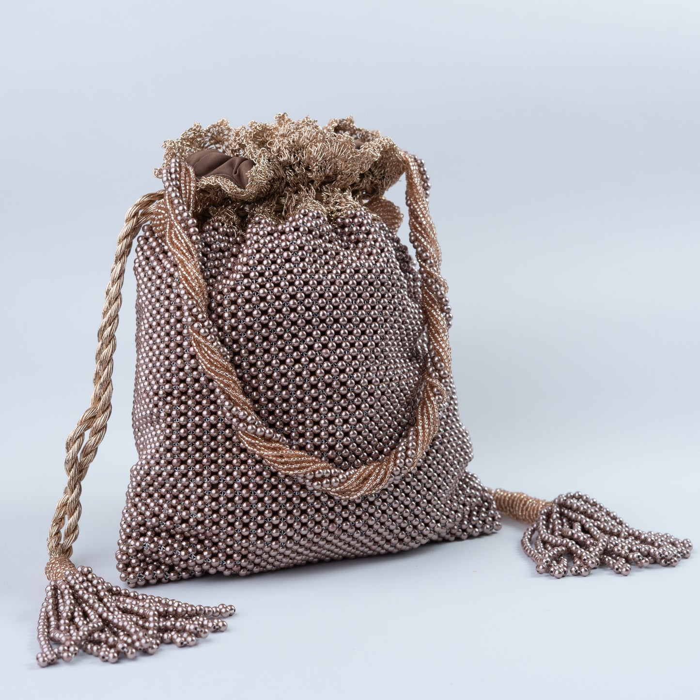 Champagne Gold Beaded Potli