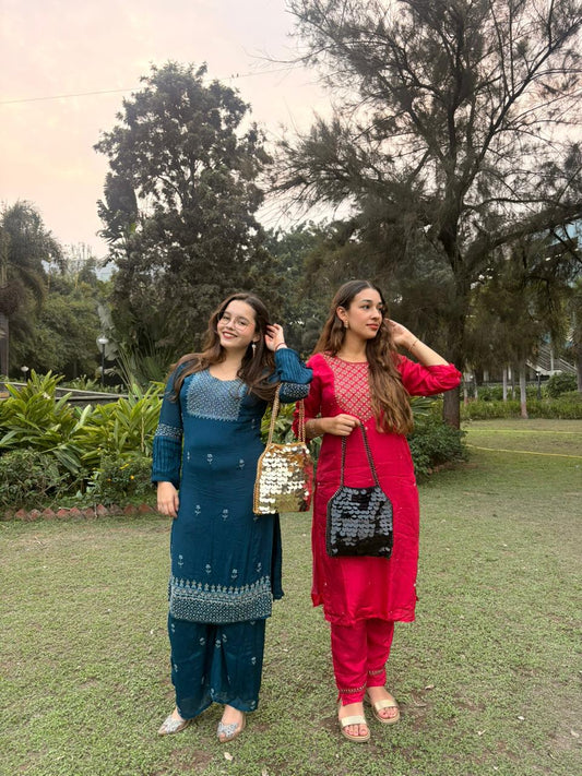 Black Sequin Statement Bag